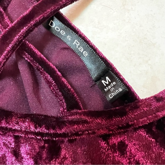 NWOT Doe & Rae Burgundy Flowy Cami Tunic Tank Top - Picture 9 of 11